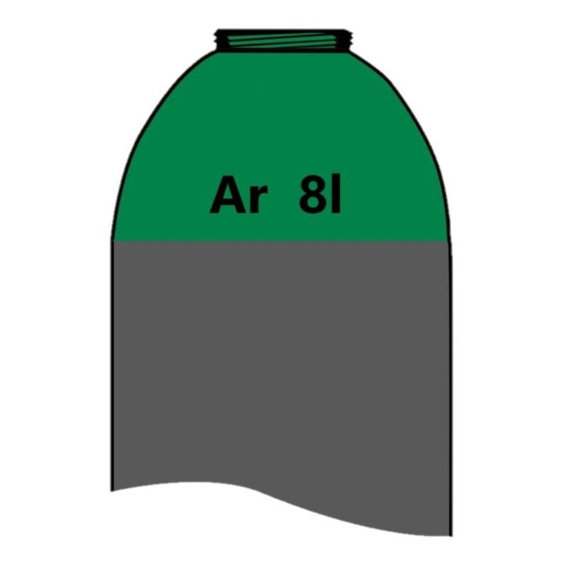 Náplň Argon 8 litrů - 200 bar (typ 4.6)