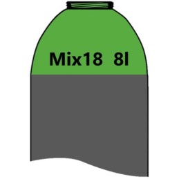 Náplň Mix 8 litrů - 200 bar (typ 18% CO2)