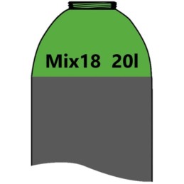 Náplň Mix 20 litrů - 200 bar (typ 18% CO2)