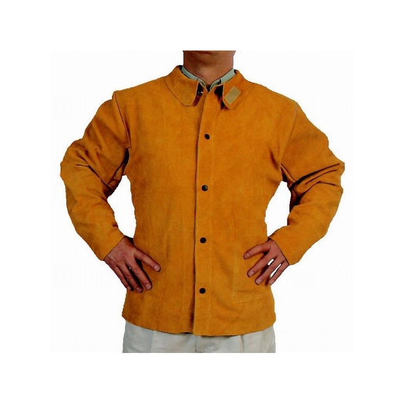 Kabátek svářečský kožený GOLDEN Brown s druky