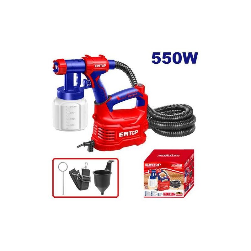 EMTOP Elektrická stříkací pistole 550W 0,8l