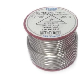 Cín Sn97Cu3 2,0mm - měď 100gr na cívce