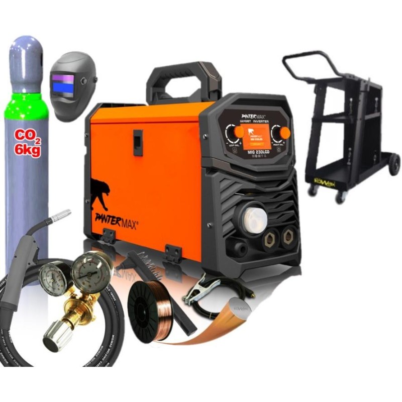 PanterMax MIG 230 LCD - set S06 multifunkční invertor